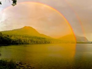 Rain Followed by an Amazing Rainbow