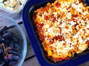 Baked Shrimp with Tomatoes, Feta, and Mint (Recipe)