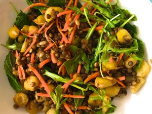 Moroccan Spiced Carrot Salad with Lentils (Vegan Recipe)