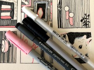 Using a Viewfinder for Small Vignettes from a Magazine (Sketchbook Ideas #3)