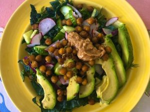 Crispy Chickpea Salad with Tahini Dressing (Recipe)