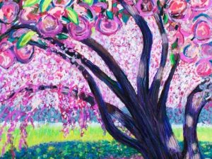 Petals Overhead and Underfoot (New Landscape Painting in Oil and Pastel)