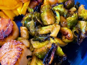 Roasted Maple-Miso Brussels Sprouts (Recipe)
