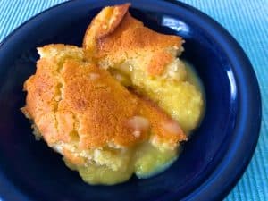 Baked Lemon Pudding (Recipe we made with our Homegrown Lemon)