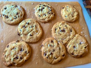 Salted Tahini Chocolate Chip Cookies (Recipe)