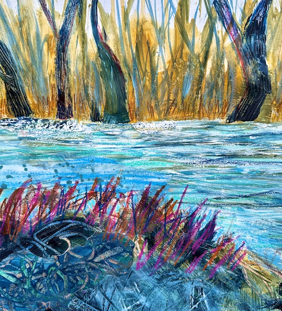 Plein air mixed media sketches