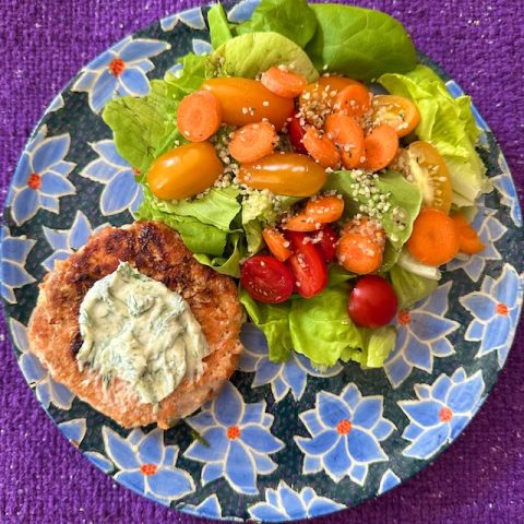 Salmon burger recipe