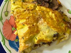 Mushroom, Mustard, and Gruyere Omelet (Recipe)