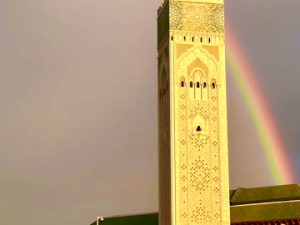 Morocco: A Rainbow and the Mosque Craftsmanship