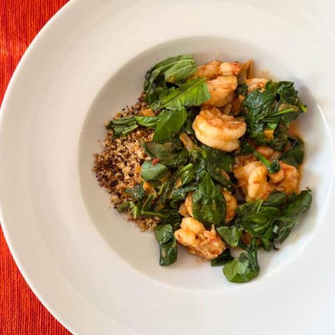 Red Curry Shrimp over Roasted Cauliflower Rice Recipe