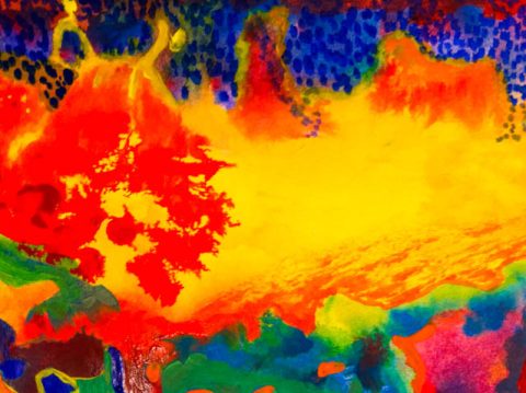 Disinterest is a spiritual act, quote by Cecil Touchon, art by Polly Castor