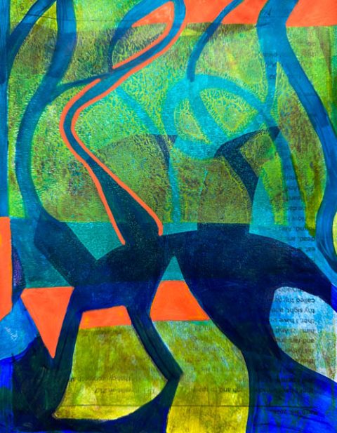 May I perceive All Being One (monoprint) by Polly Castor