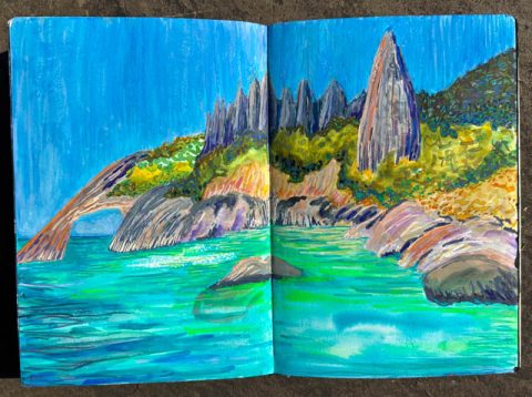 Pages in my Sardinia Sketchbook