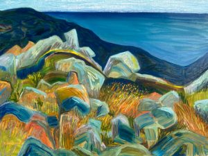 Rocky Knoll ( New Landscape Painting in Oil and Pastel)