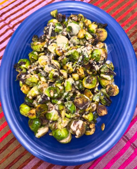 Brussels Sprouts with Black Garlic (Recipe)