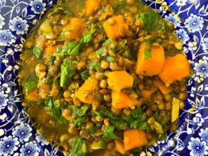 Lentil Soup with Rosemary, Butternut Squash, and Chard (Recipe)