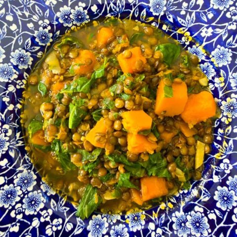 Lentil Soup with Rosemary, Butternut Squash, and Chard (Recipe)