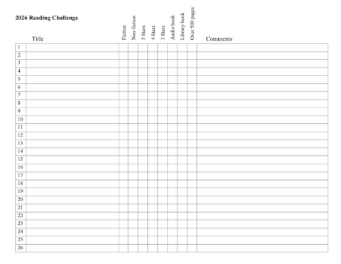 2026 Book Challenge
