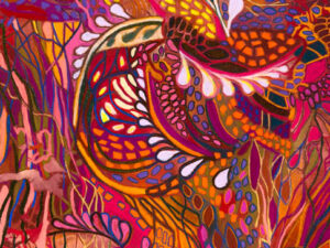 Dancing Seed Pods (New Abstract Painting in Pastel)