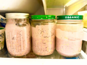 Strawberry Rhubarb Overnight Oats (Vegan Recipe)