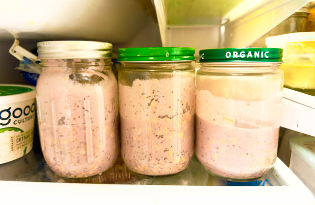 Strawberry Rhubarb Overnight Oats (Vegan Recipe)