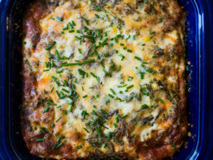 Asparagus Scallion Crustless Quiche (recipe)