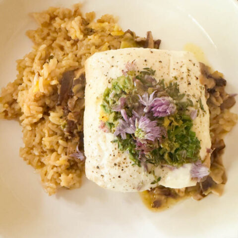 Halibut in Parchment with Chives Recipe