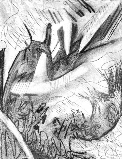 Four charcoal drawings