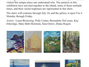 My Monhegan Paintings are in a Show in Rockland, Maine