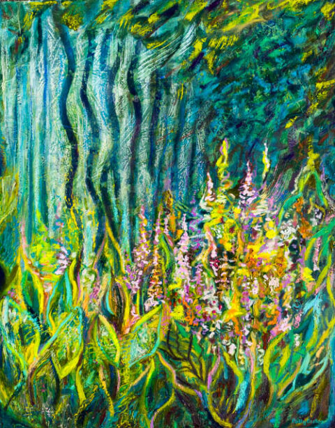Like a Watered Garden (oil) by Polly Castor