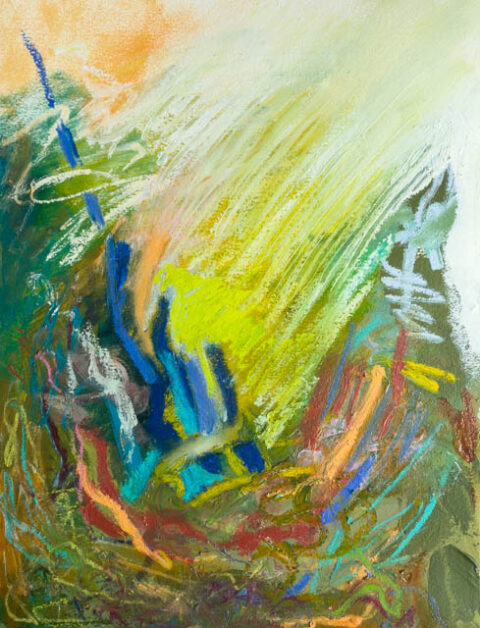 Two small Abstract Landscapes in oil by Polly Castor