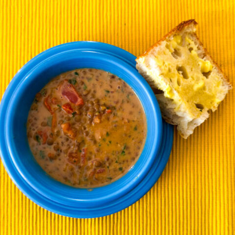 Slow Cooker Red Lentil Tomato Soup recipe