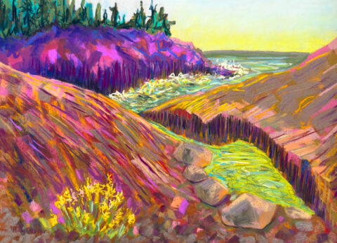 September Cove (pastel) by Polly Castor