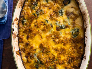 Tomato, Spinach, & Anchovy Gratin (Recipe)