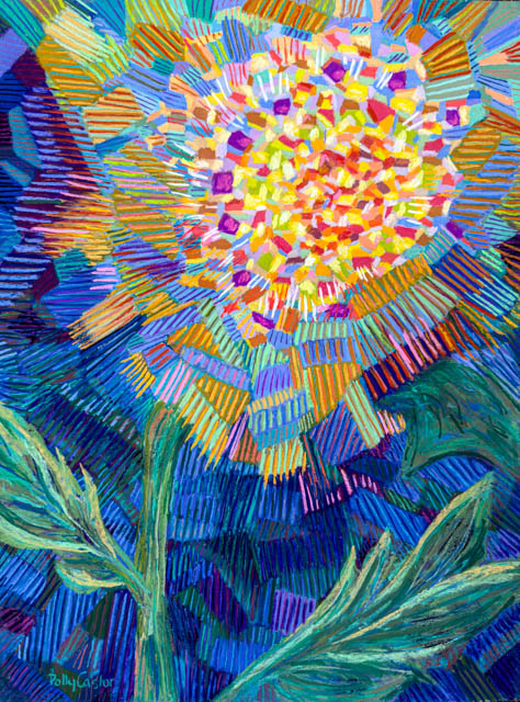 Abstracted Sunflower by Polly Castor